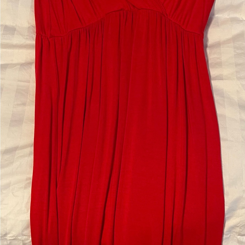 Red maternity dress - Picture 3 of 7